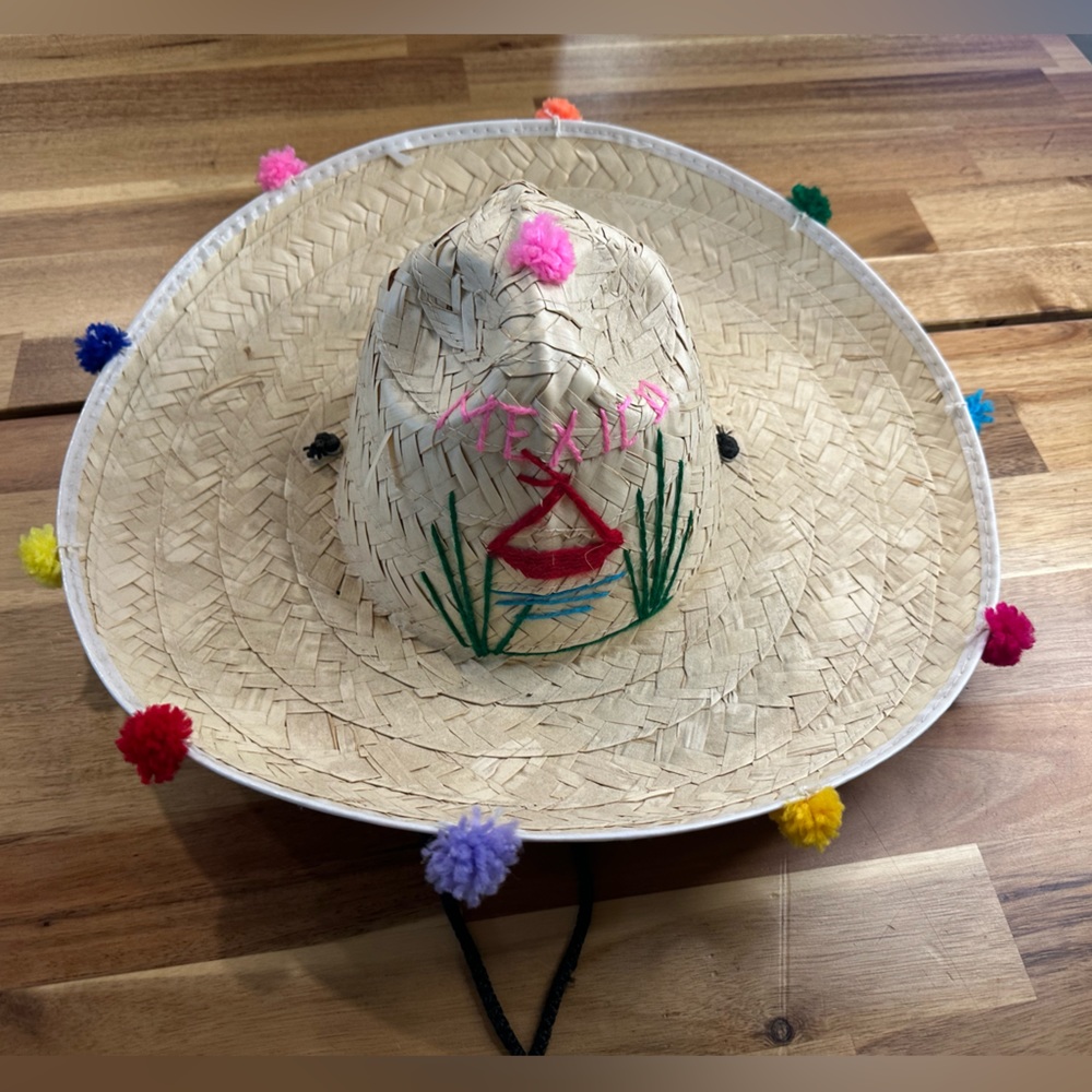Handmade Embroidered Straw | Mexican Embroidered | Straw Hat